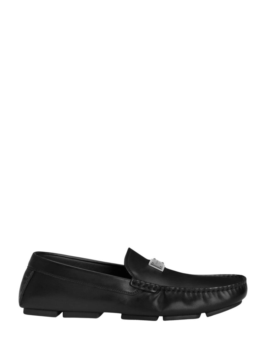 Dolce & Gabbana Black Dg Driver Loafers