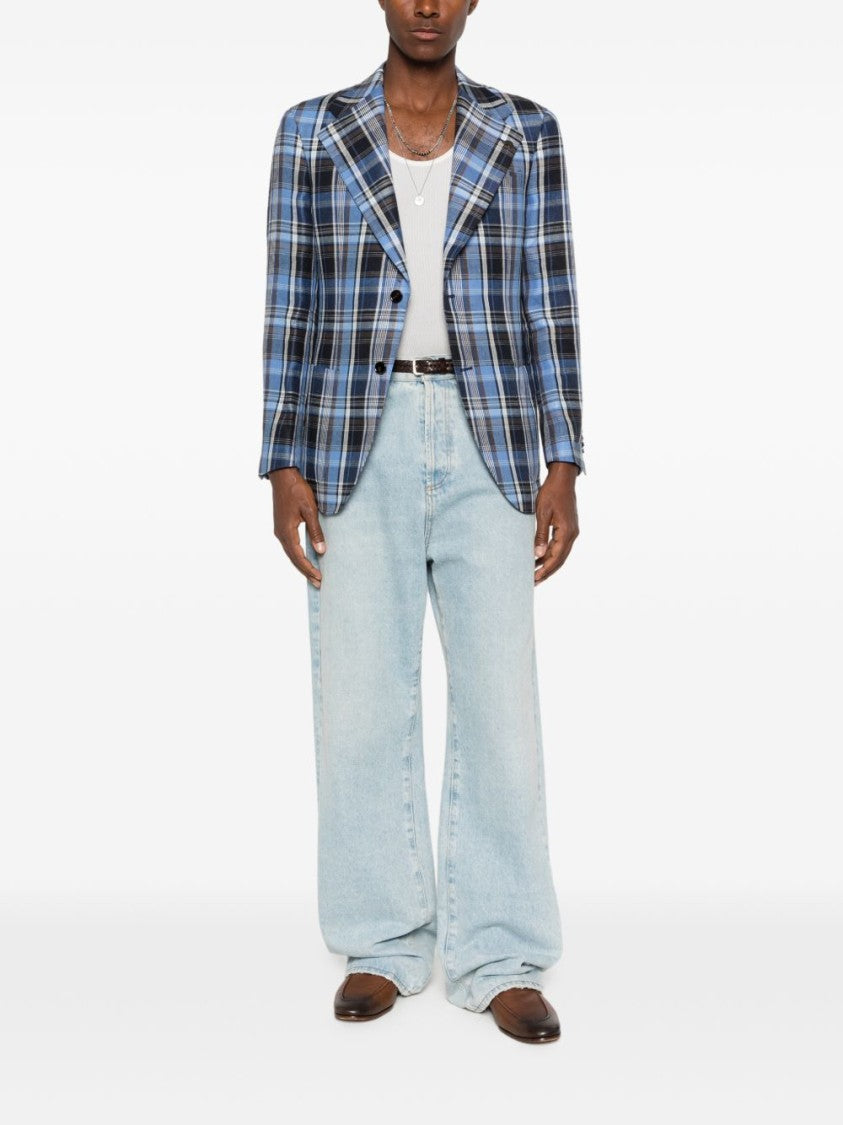 Gabriele Pasini Tailored Checked Notch Lapels Blazer