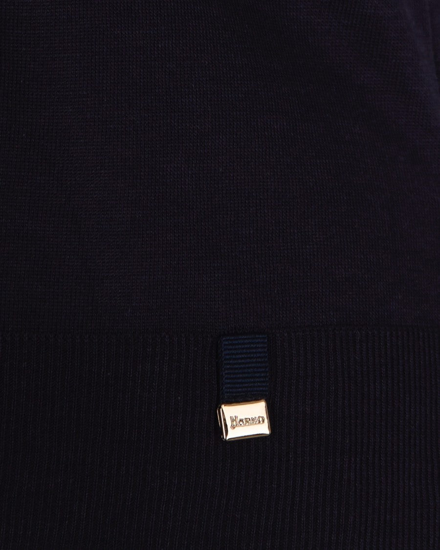 Herno Short-Sleeved Knit Top With Ribbed Details