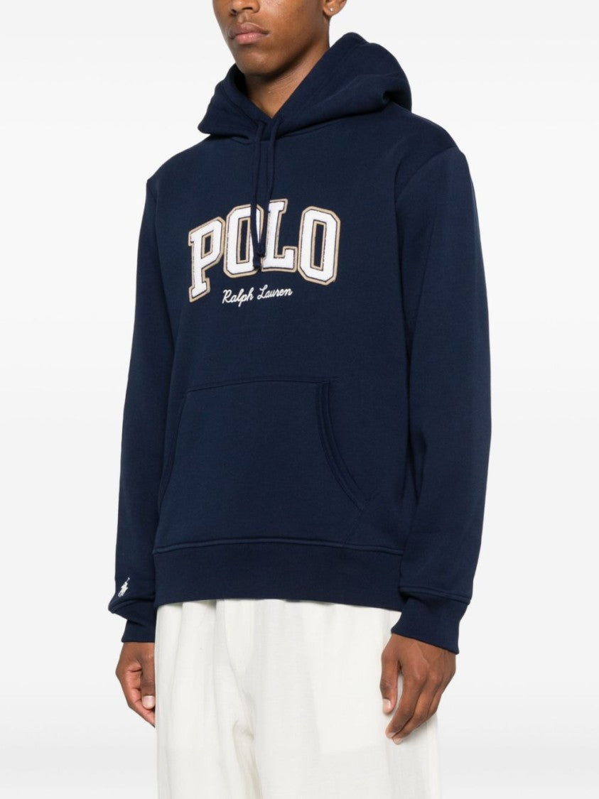 Polo Ralph Lauren Classic Navy Blue Hoodie With Embroidered Logo