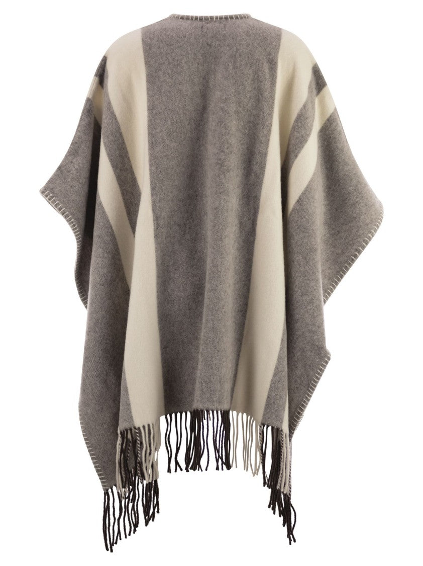 Fay Wool Poncho With Hook