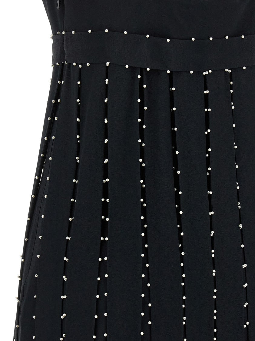 Giovanni Bedin Silk Blend Mini Dress With Pearl