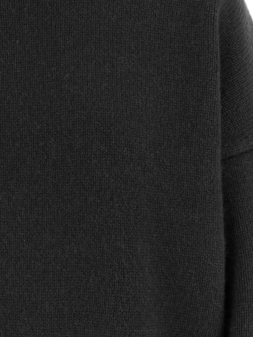 Arch4 Black All-Over Knit Cashmere Turtleneck Sweater
