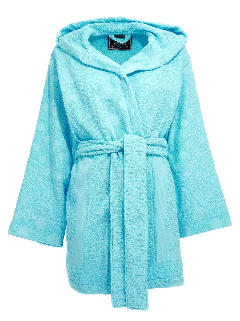 Versace Home Seashell Baroque Polka Dot La Vacanza Capsule Bathrobe