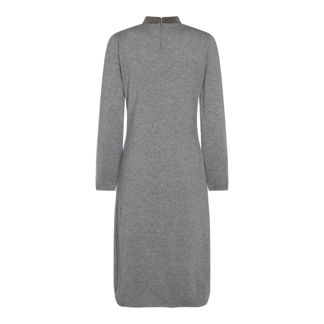 Fabiana Filippi Straight Silhouette Midi Dress With High Neckline