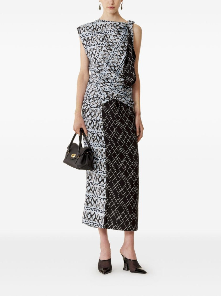 Lanvin Black Leather Top Handle Seam Bag