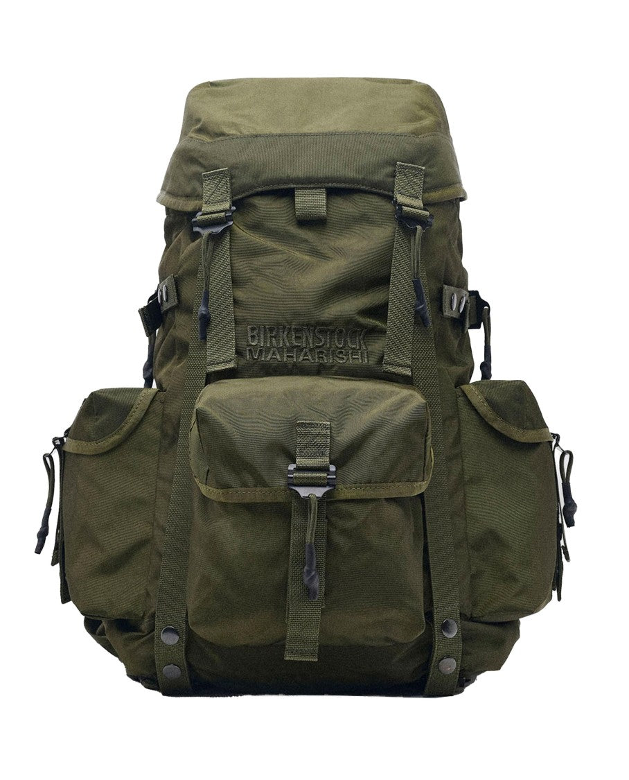 Birkenstock Rugged Green Backpack With Multi-Pocket Design