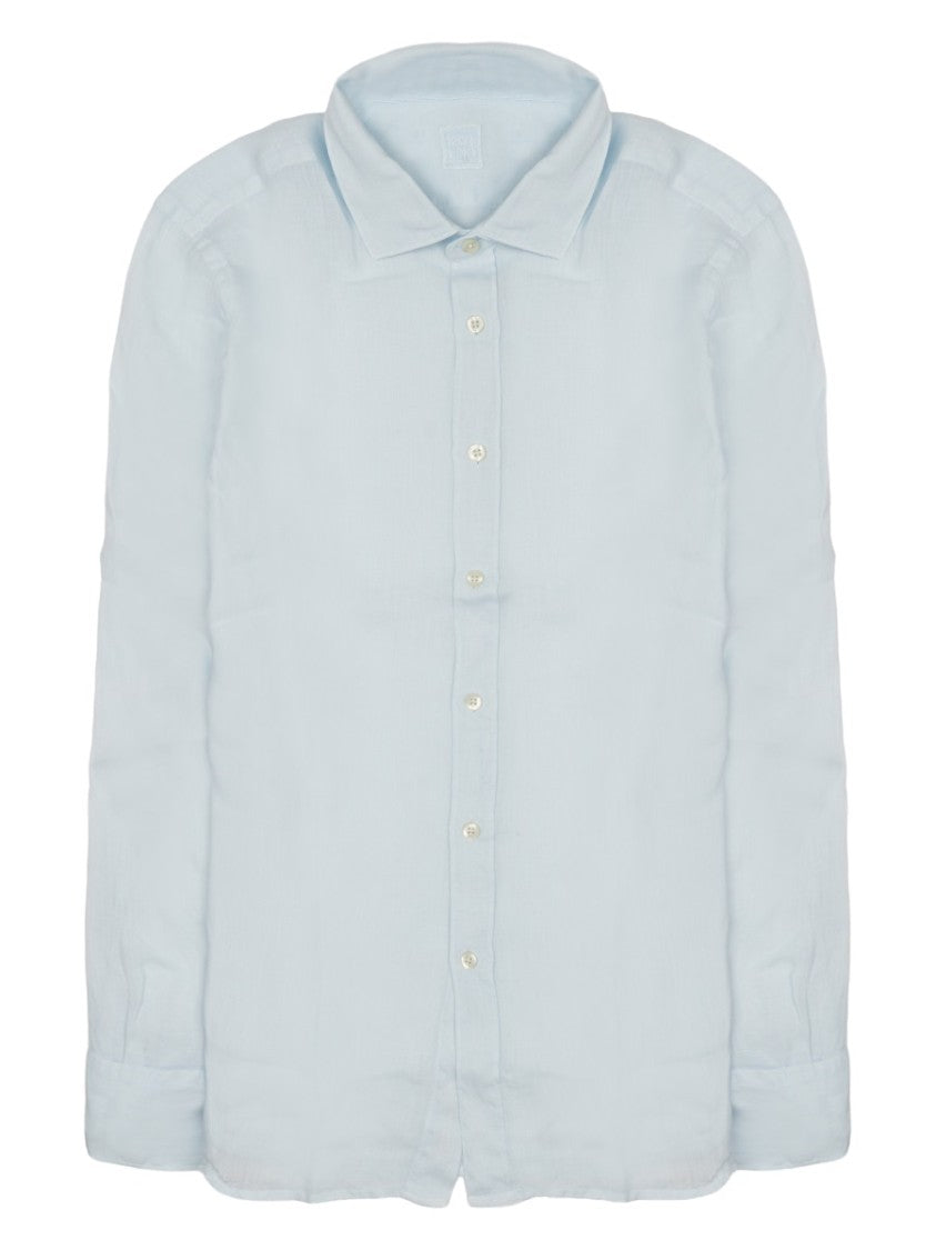120% Lino Minimalist Slim-Fit Linen Casual Shirt
