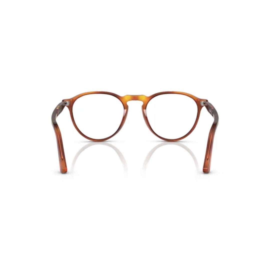 Persol 3286V Vista Rounded Acetate Eyeglasses With Tortoiseshell Pattern