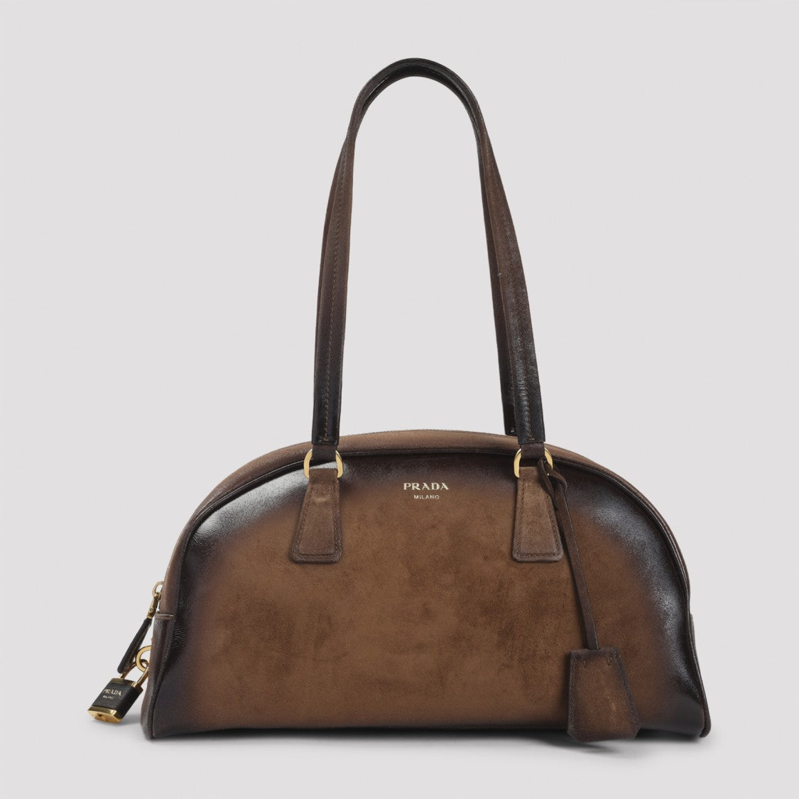 Prada Gradient Brown Calf Leather Handbag