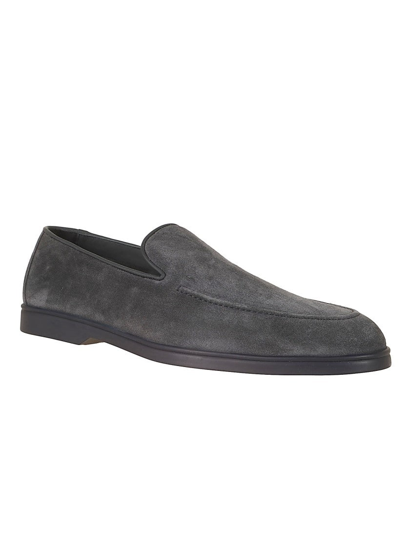 Doucal's Suede Loafers With Cemented Construction And Ultralight Sole