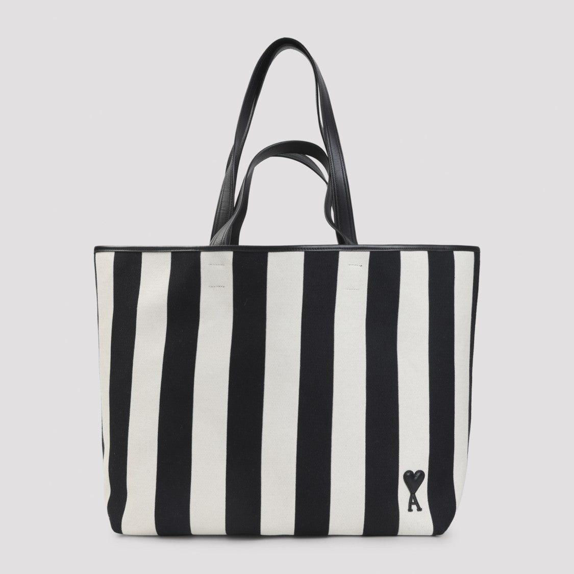 Ami Paris Cotton Canvas Shopper Tote Bag