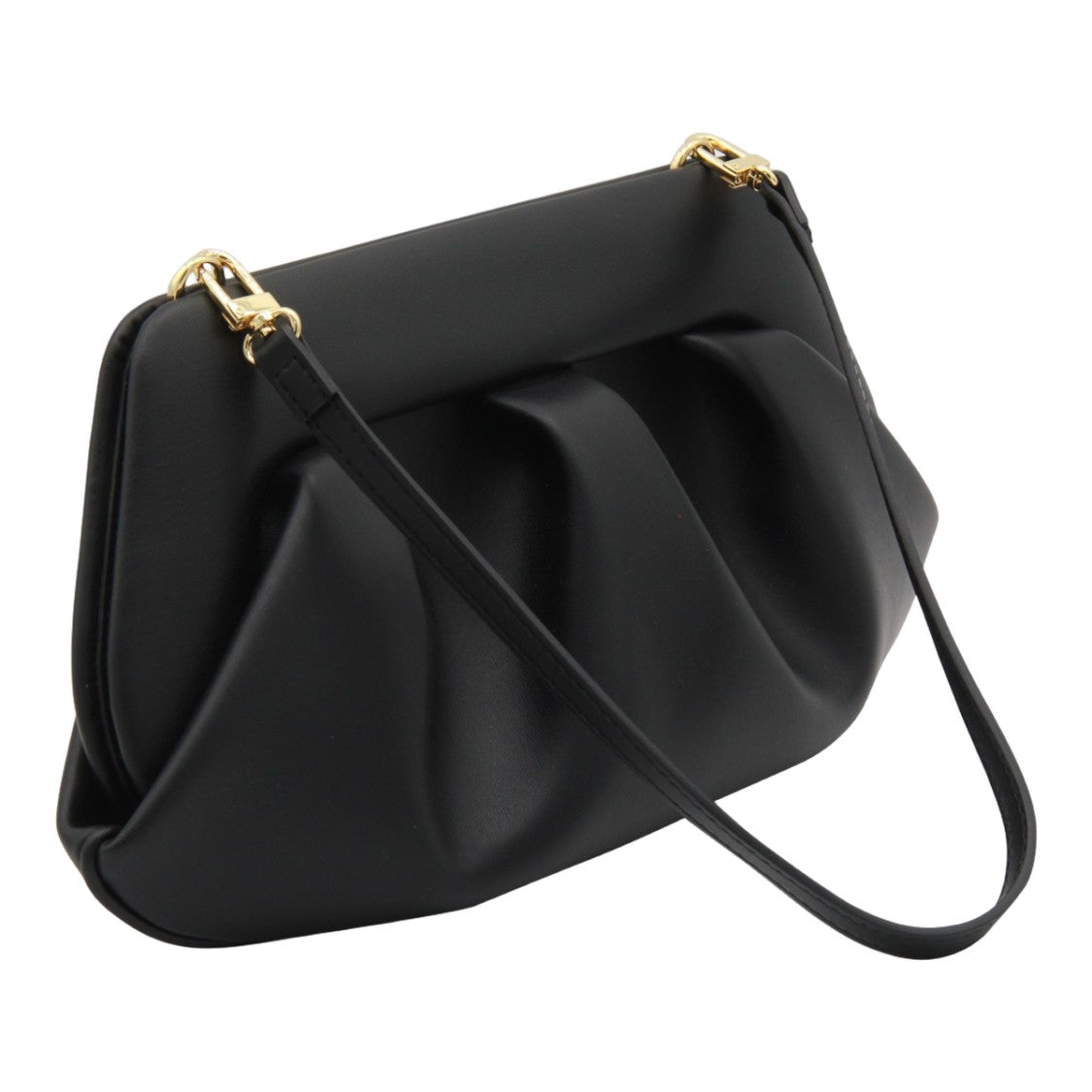 Themoirè Structured Black Bag With Minimalist Design