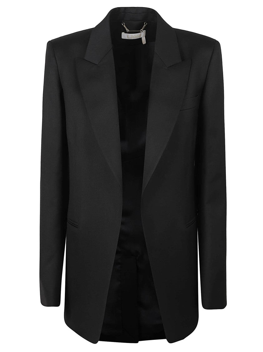Chloé Tailored Black Blazer With Sharp Lapel