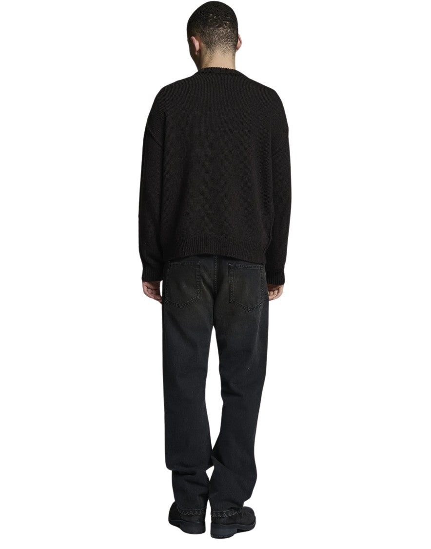 Paura Hotaka Wool-Blend Crewneck Sweater