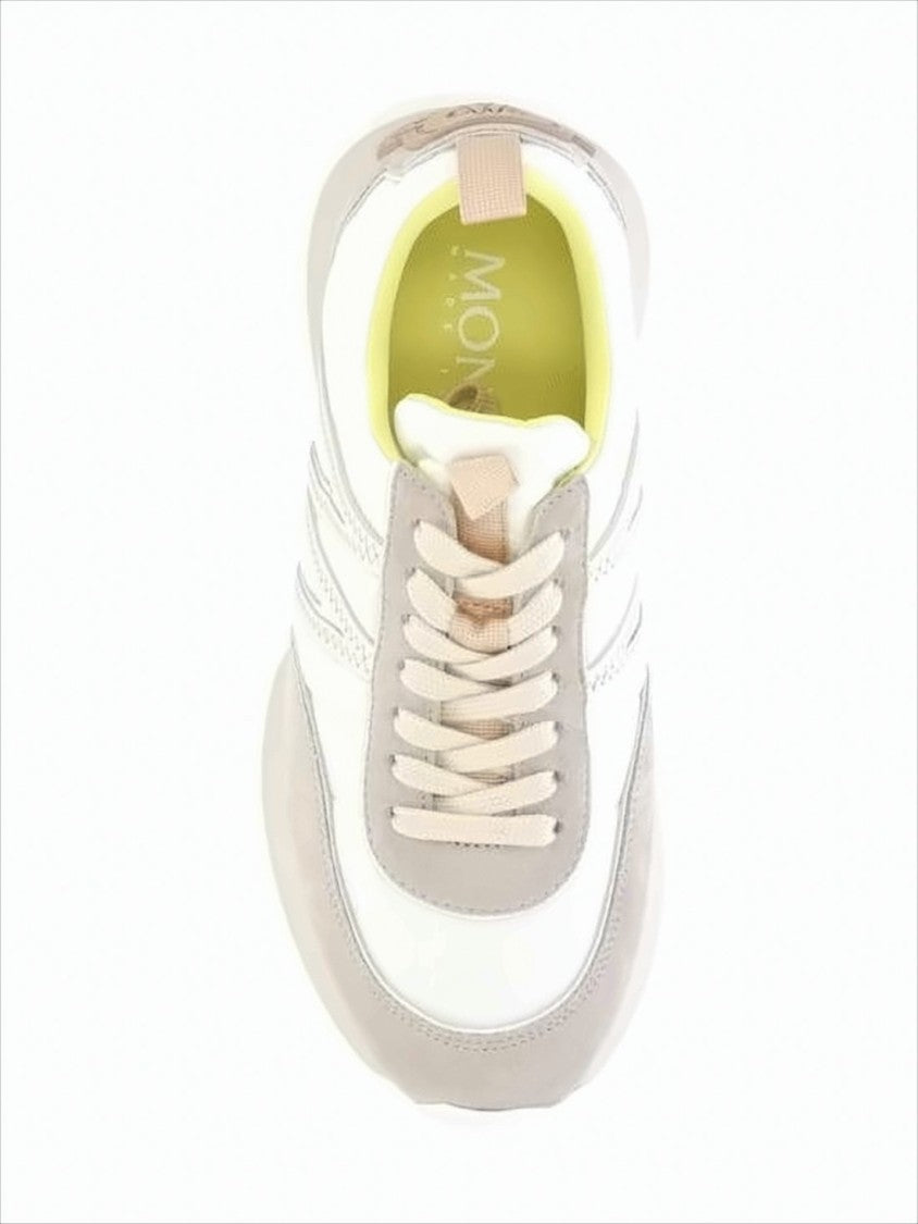 Moncler Nylon And Suede Sneakers With Embossed Branding