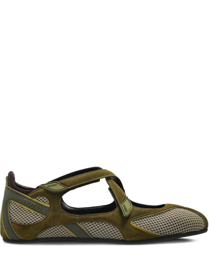 The Attico Olive Green Ballerina Flats