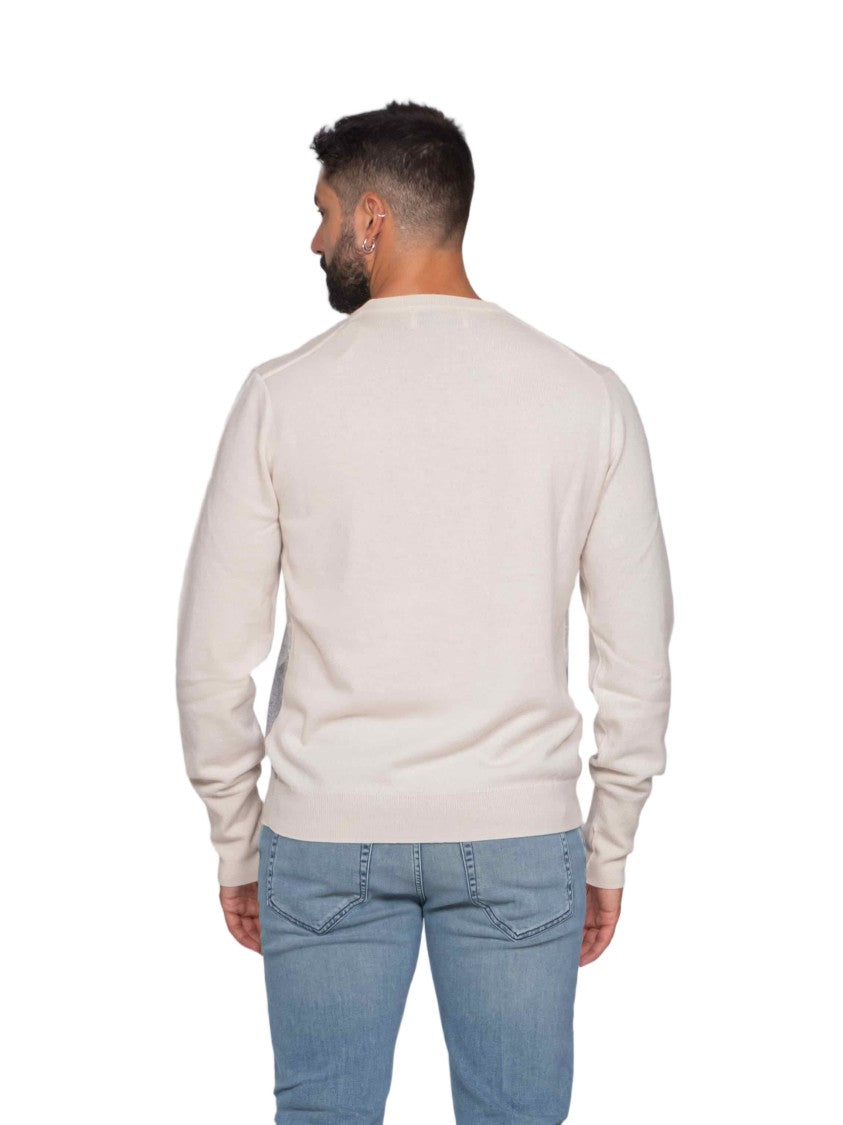 Ballantyne Argyle Pattern Long-Sleeve Crew Neck Sweater