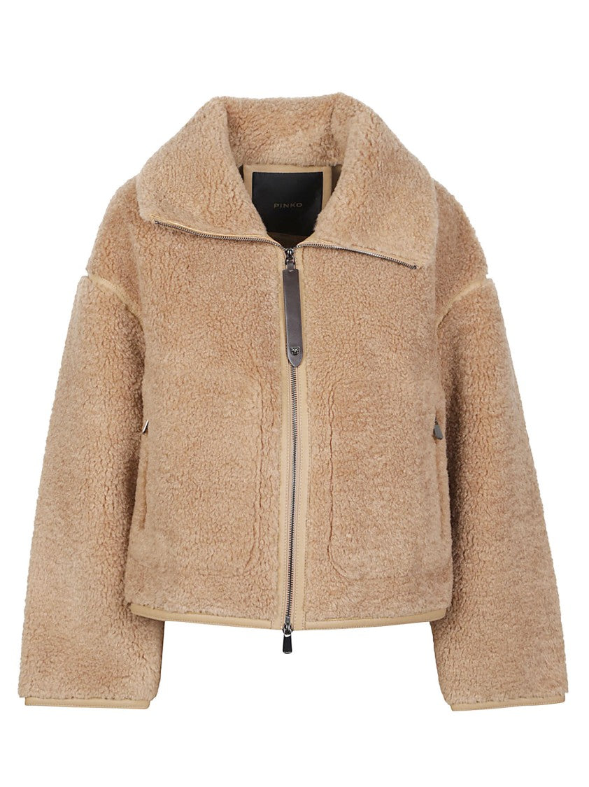 Pinko Campsis Caban Wide Collar Polyester Jacket