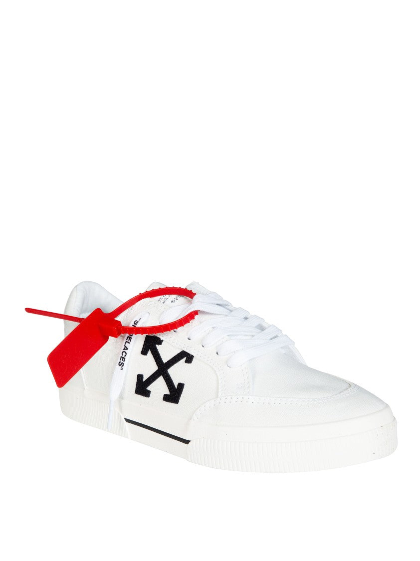 Off-White White Canvas Arrow Logo Sneakers