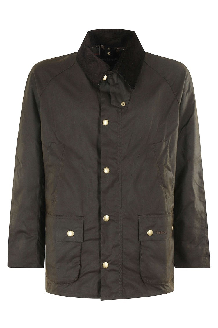 Barbour Waxed Cotton Ashby Jacket With Classic Corduroy Collar