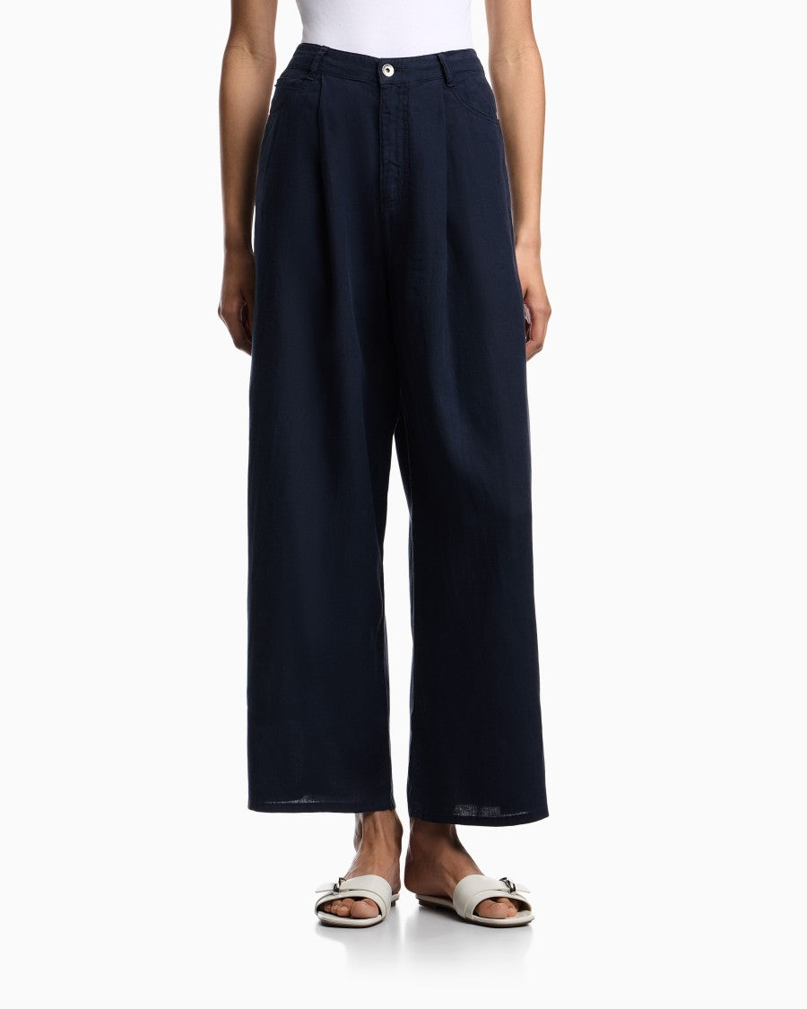 Emporio Armani J4e Relaxed Fit Linen Five Trousers