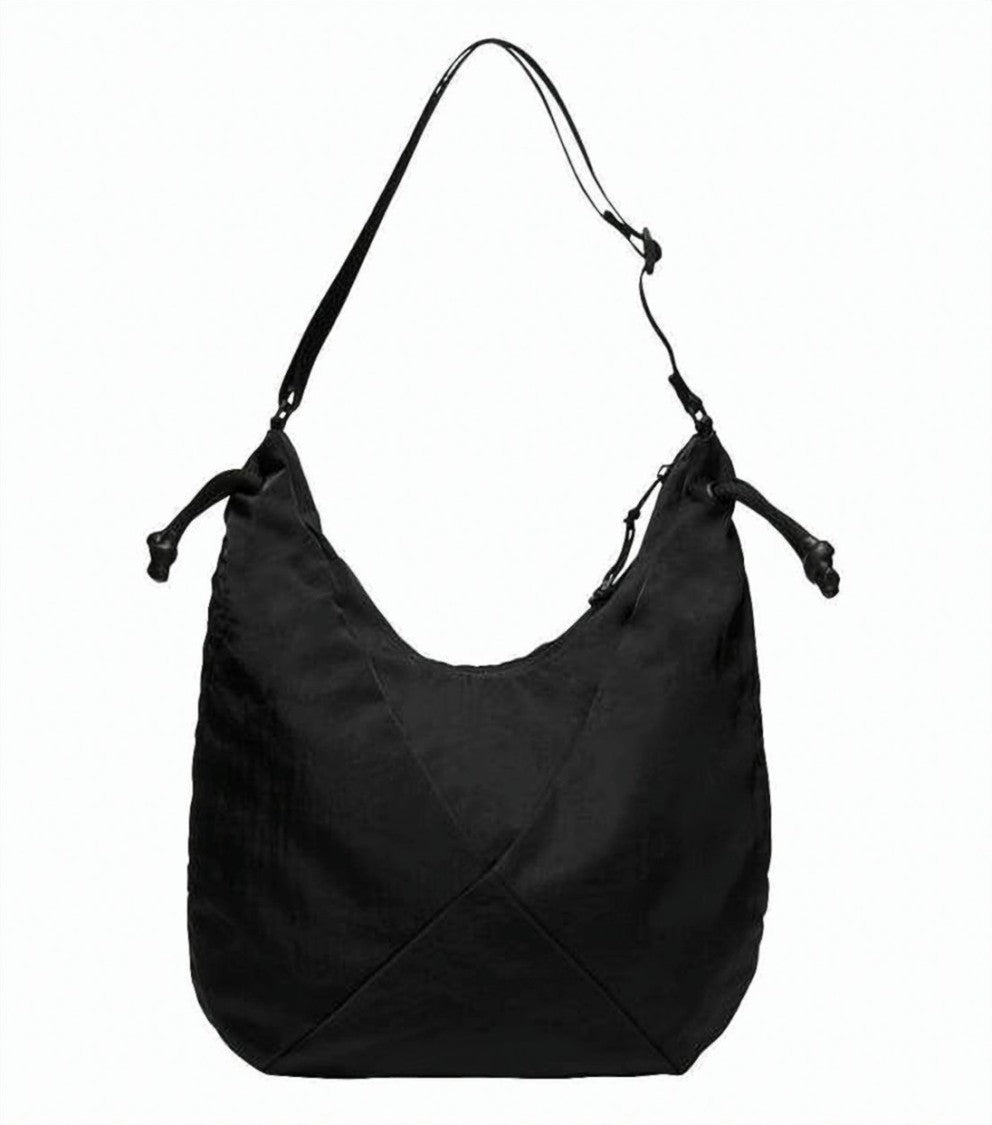 Onitsuka Tiger Black Shoulder Bag With Diagonal Seam Details