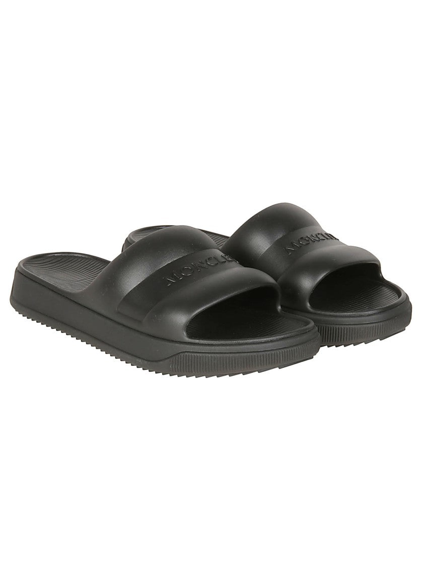 Moncler Black Altive Rubber Slide Sandals