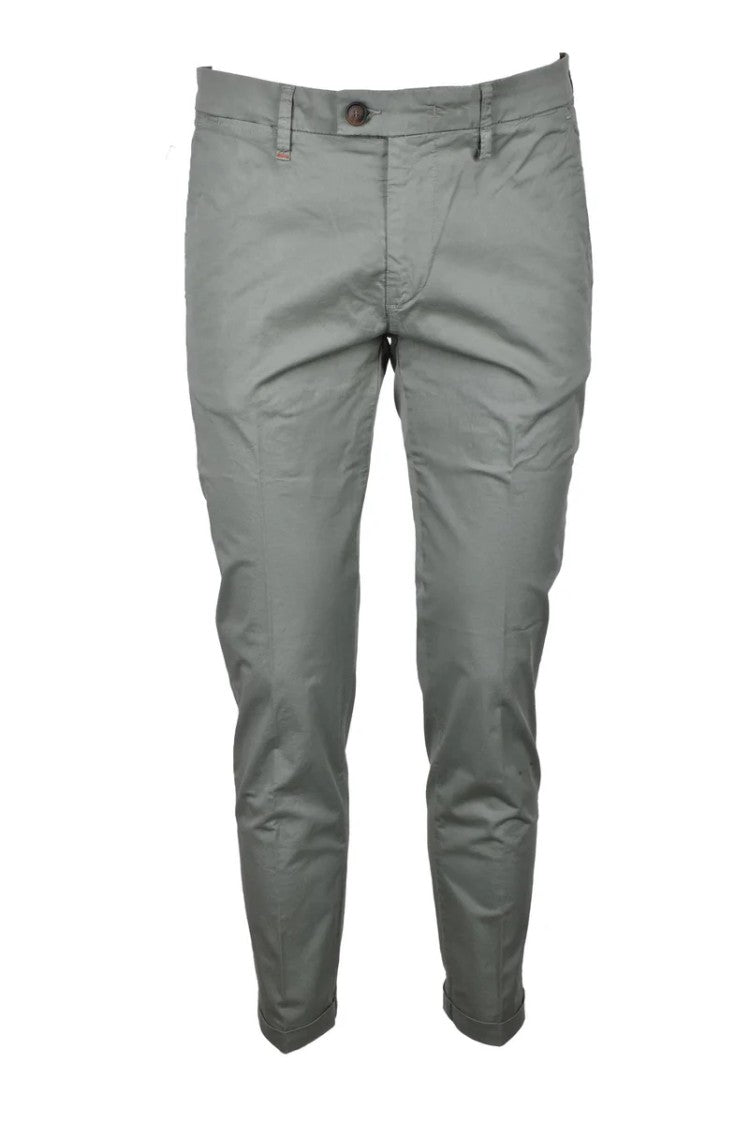 Re-Hash Cotton Stretch Trousers - Sage Green