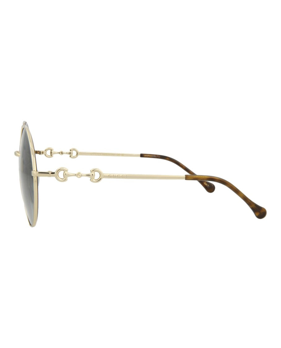 Gucci Round-Metal Frame Sunglasses