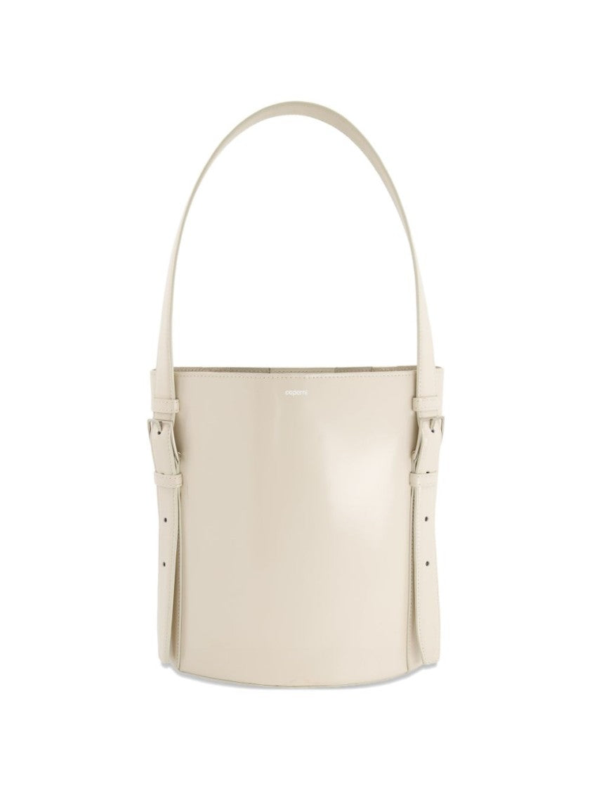 Coperni Beige Cylindrical Side Strap Top Bag