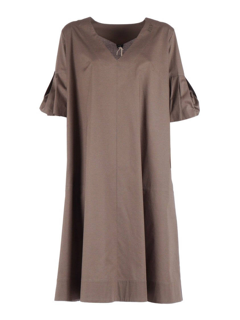 Fay V Neck Short Sleeve Ruffled Dress