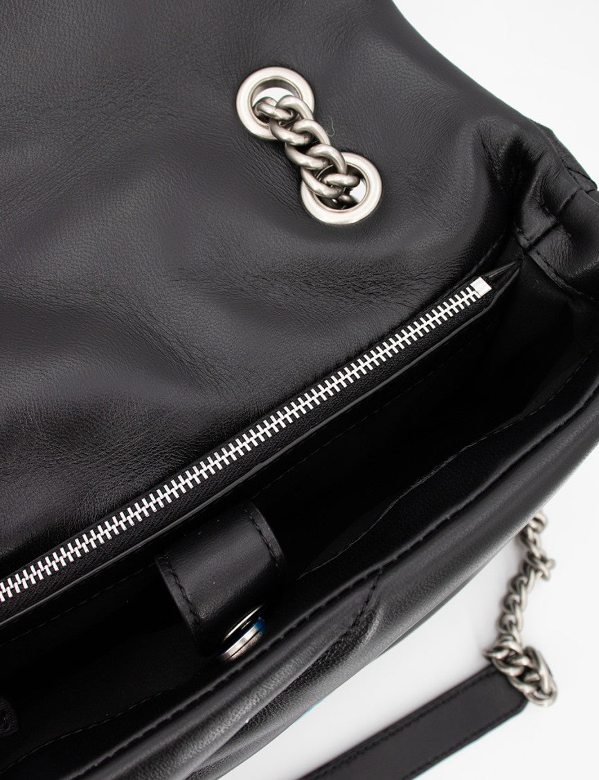 Pinko Black Nappa Leather Big Love Bag