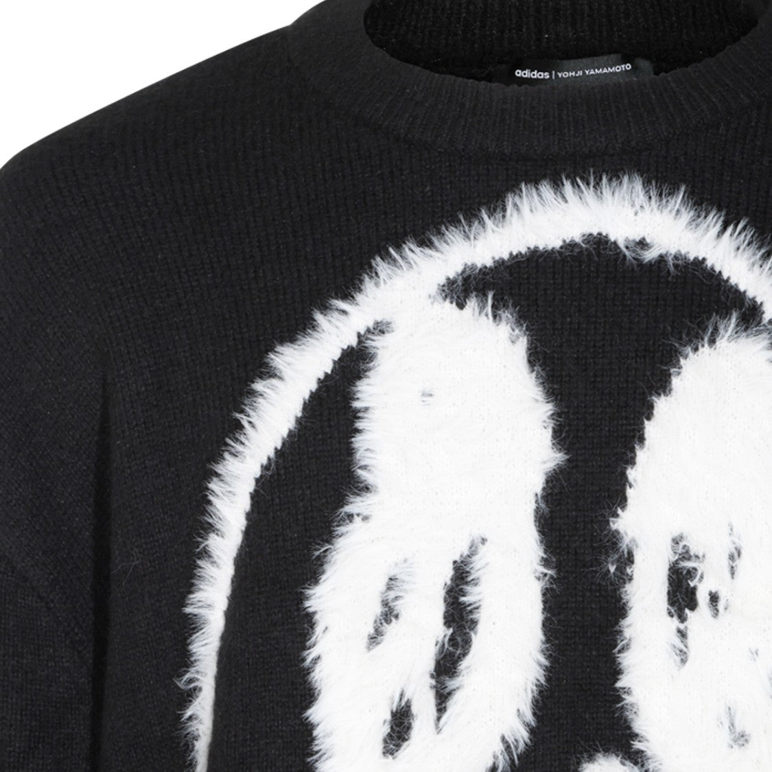 Y-3 Black Graphic Print Viscose Sweater