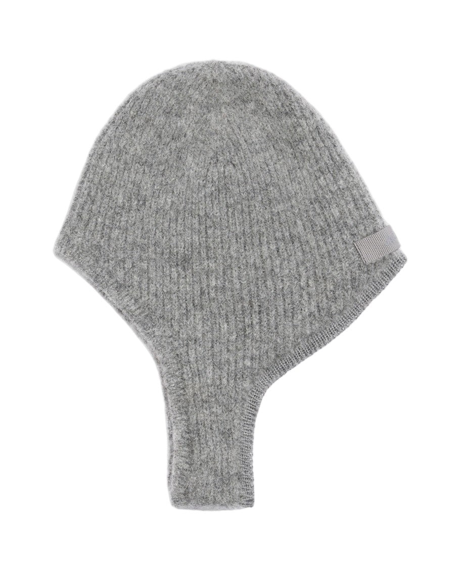 Jacquemus Ribbed Wool Hood With Grosgrain Logo Detail