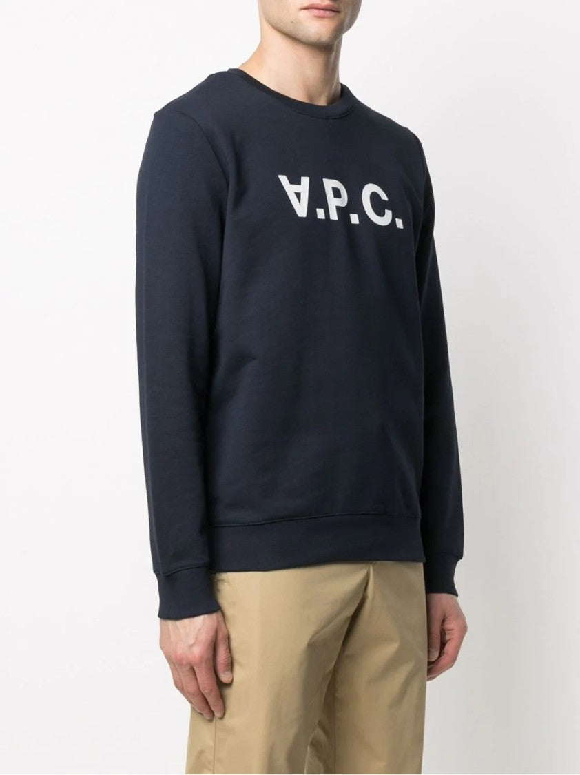 A.P.C. Cotton Sweatshirt With Bold Logo Design
