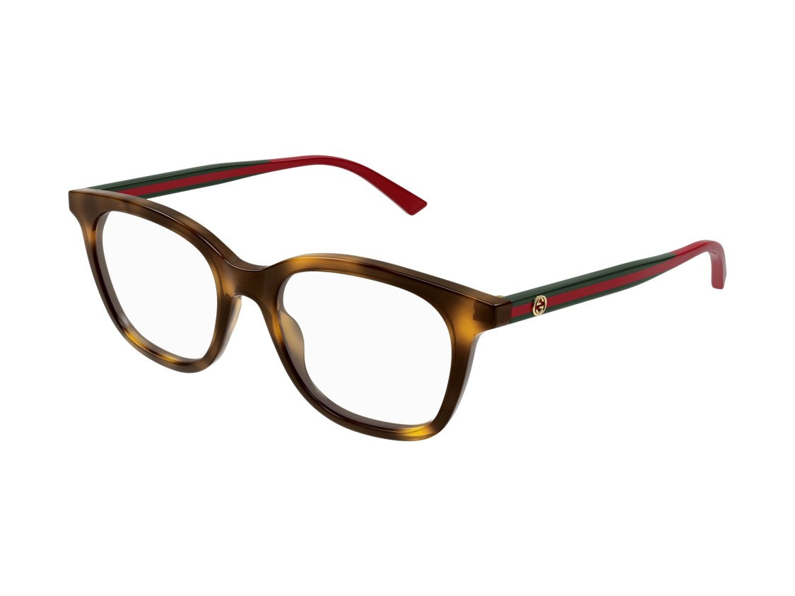 Gucci Gg1864o Striped Tortoiseshell Oversized Square Eyeglasses