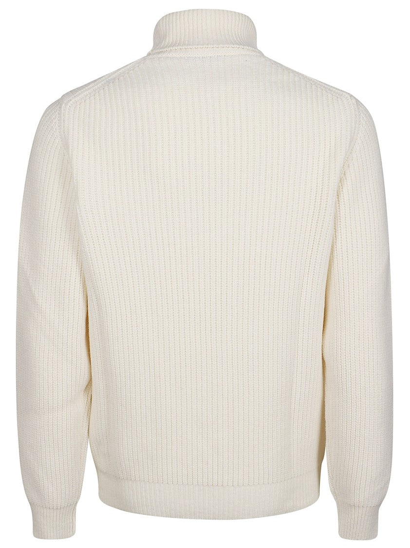 Fay Virgin Wool Ribbed Turtleneck Sweater