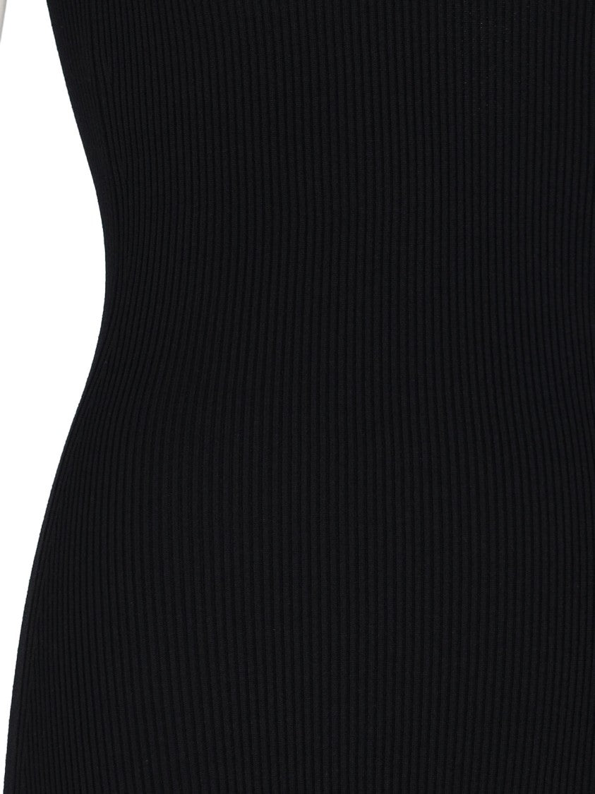 Versace Midi Dress "Safety Pin" – Black