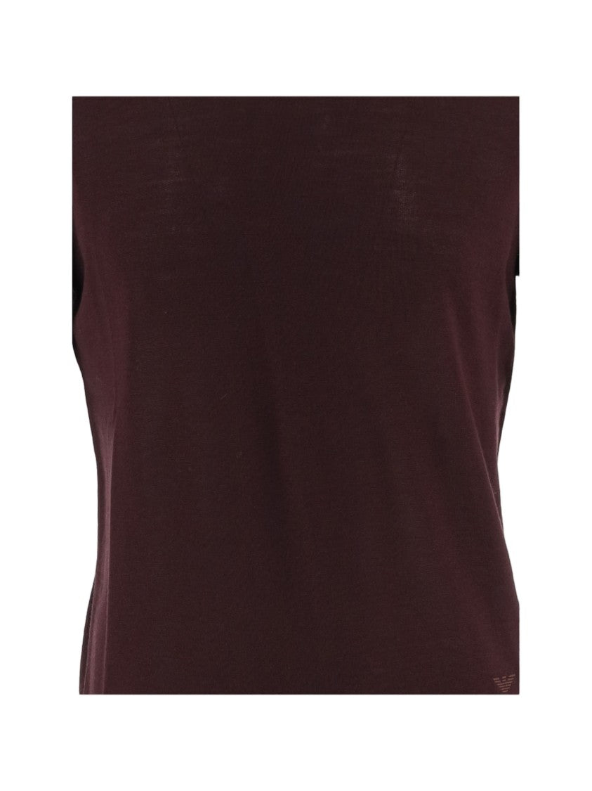Emporio Armani Virgin Wool Sweater With Crew Neck And Ribbed Cuffs