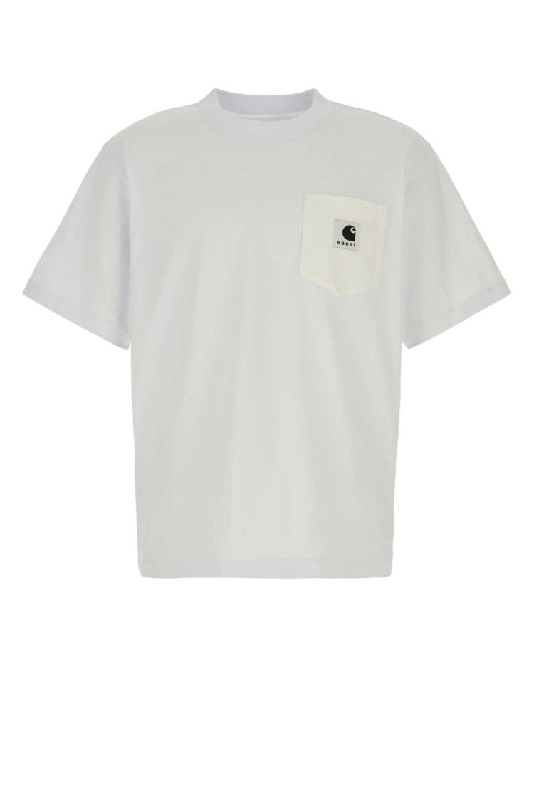 Sacai Minimalist Short-Sleeve T-Shirt With Chest Pocket Detail