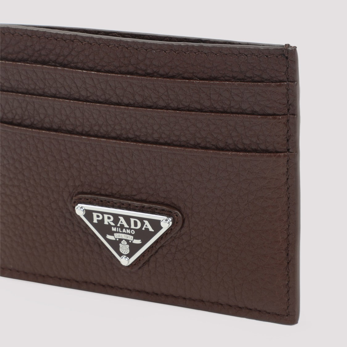 Prada Brown Calf Leather Cardholder
