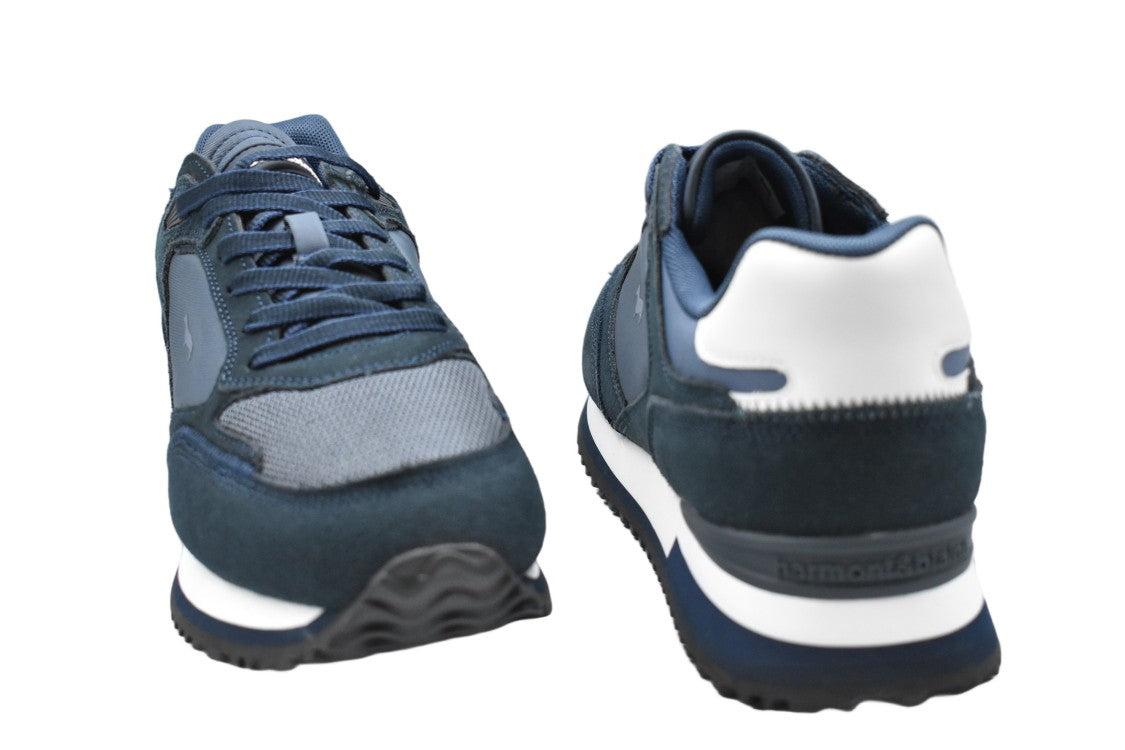 Harmont & Blaine Low-Top Sneakers In Dark Blue Suede