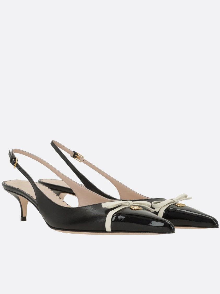 Valentino Black Pointed Toe Patent Leather Decolletes