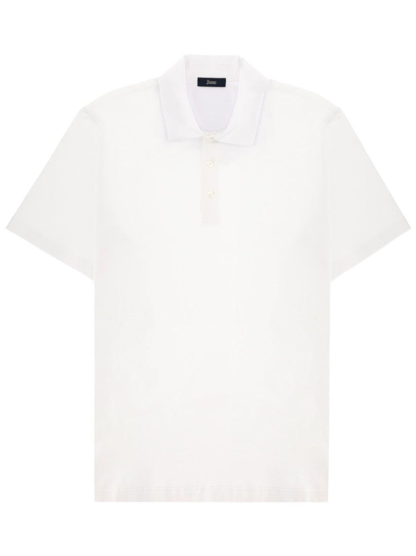 Herno Neutrals Cotton-Elastane Blend Traditional Polo Shirt