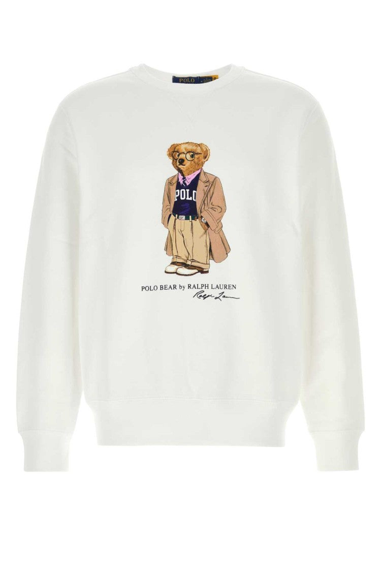 Polo Ralph Lauren White Cotton Blend Sweatshirt