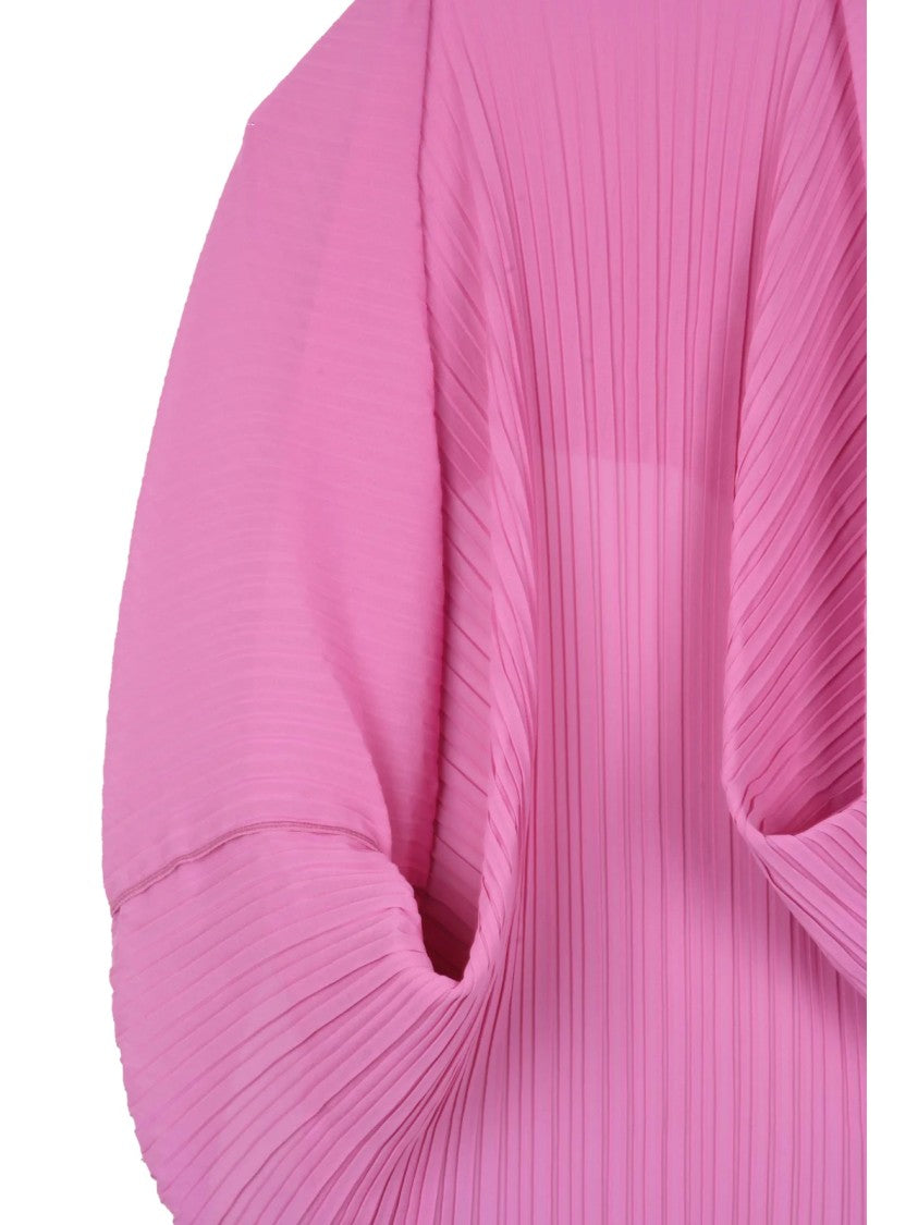 Max Mara Pink Polyester Pleated Shrug