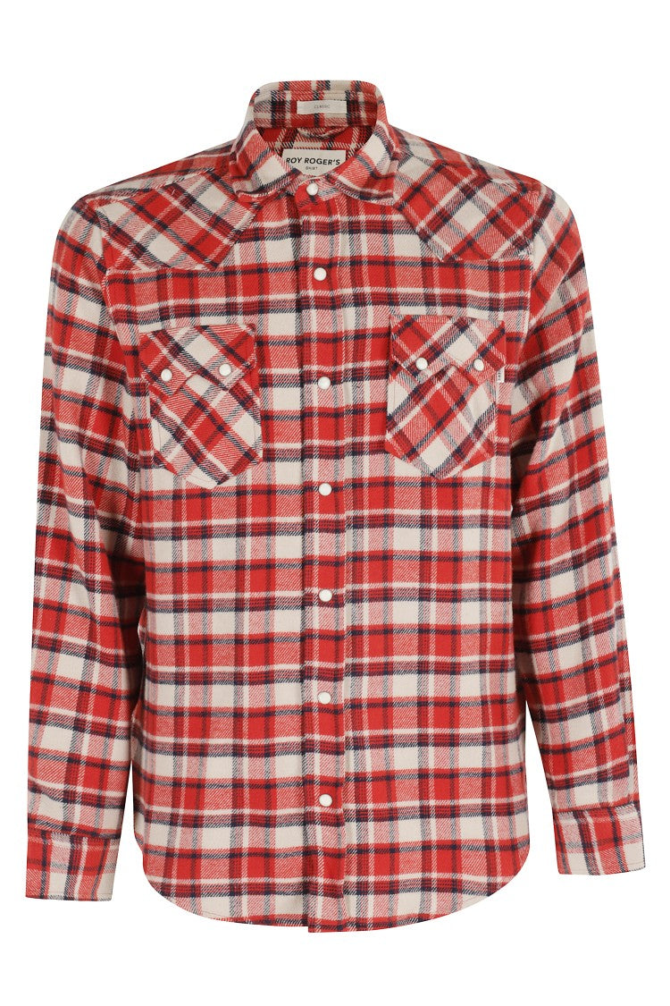 Roy Rogers Multicolor Twill Check Western Shirt