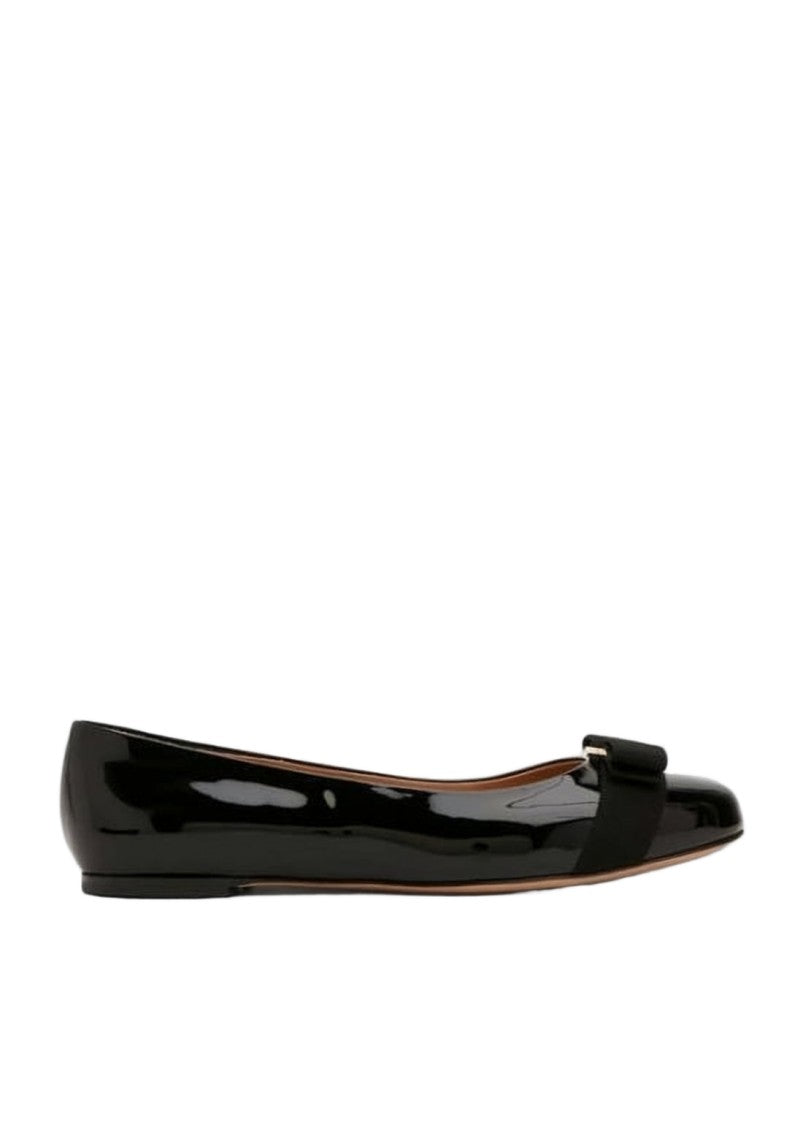 Salvatore Ferragamo Glossy Patent Finish Flats