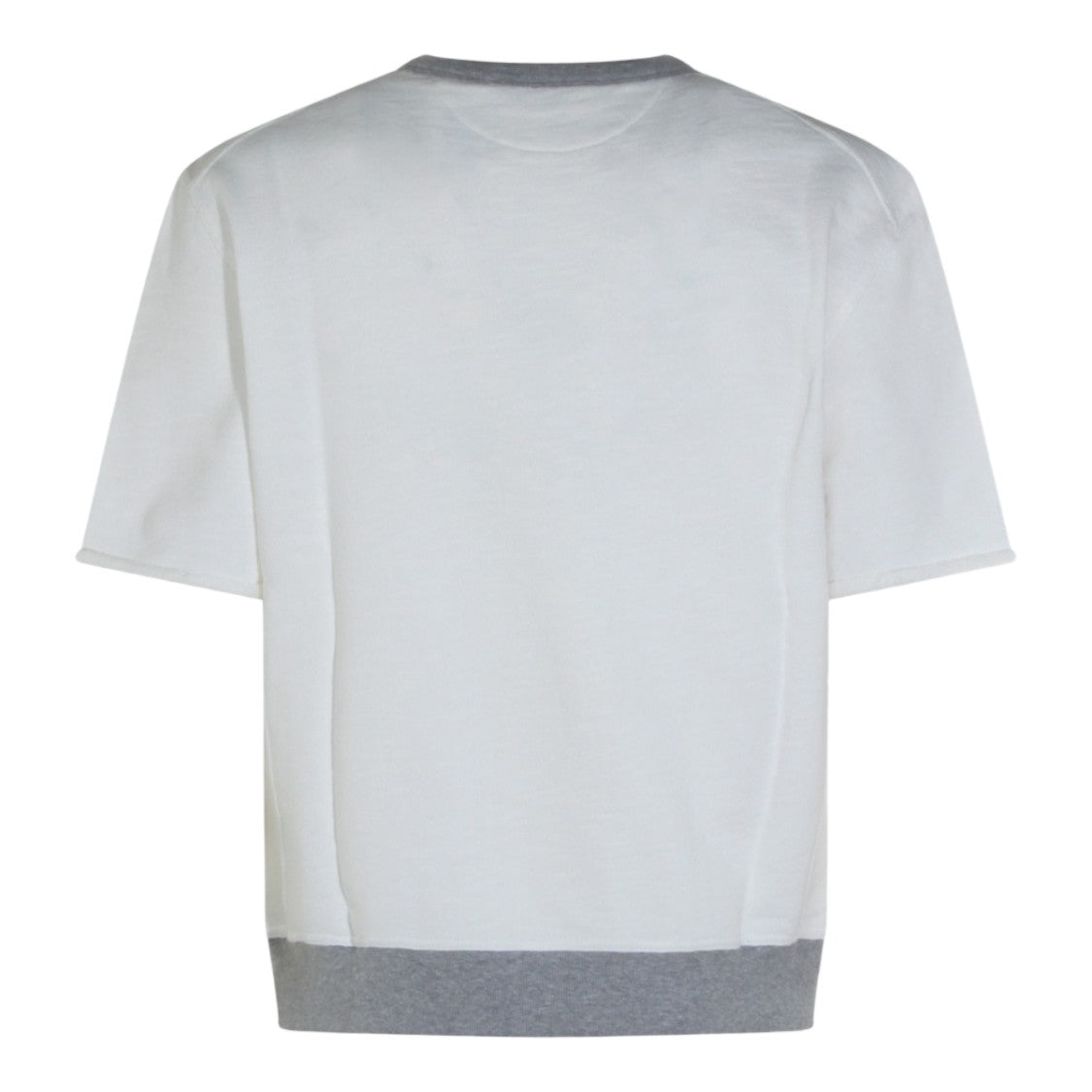 Brunello Cucinelli Short-Sleeve Sweater With Contrast Ribbed Trims
